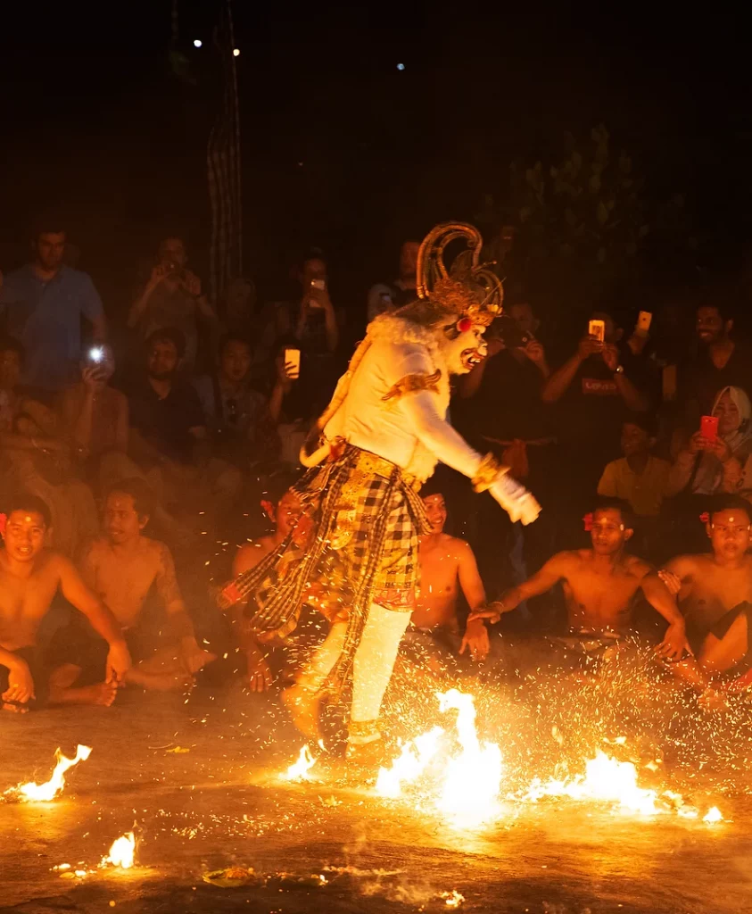 Traditional Kecak Dance performance in Ubud, a cultural extravaganza among the top places to visit in Bali.