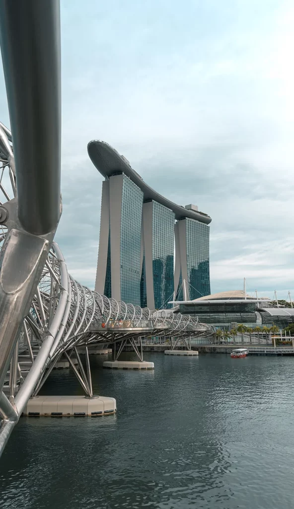 View of the Helix Bridge, Singapore