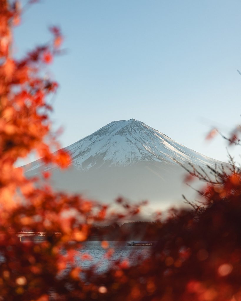 Cycling around Lake Kawaguchi, a highlight in this Kawaguchiko Japan Guide. a must-visit stop in your 2-week Japan itinerary