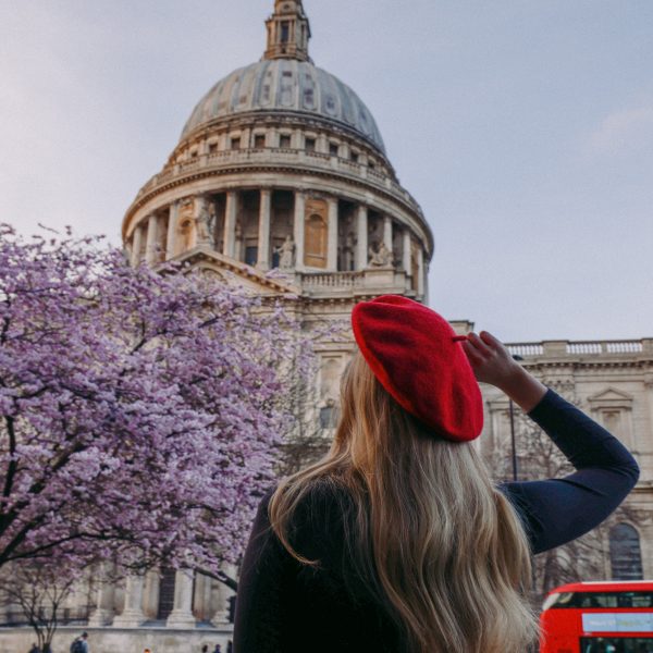 "Exterior of St. Paul’s Cathedral in London, featuring its iconic dome and neoclassical facade.