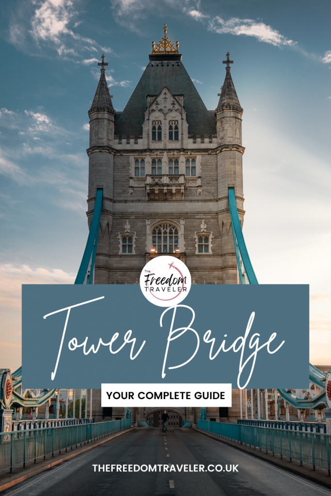 Tower Bridge standing over the River Thames in London, an iconic landmark with neo-Gothic towers