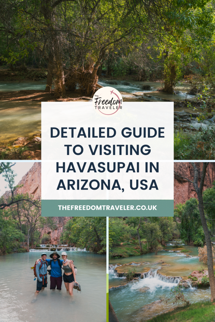 Havasupai hiking guide with waterfalls and scenic canyon views