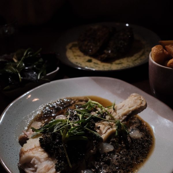 Seasonal sharing dishes at The Cowshed restaurant at Tewinbury