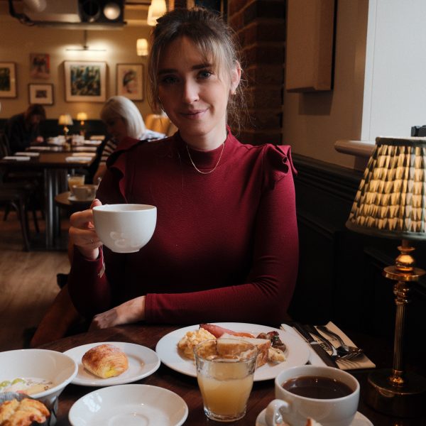 Buffet breakfast at The Cowshed with full English and cold options