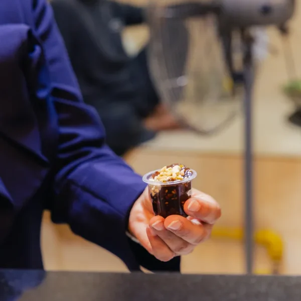 Small cup of Arabic coffee (gahwa) being offered in the Heart of Sharjah
