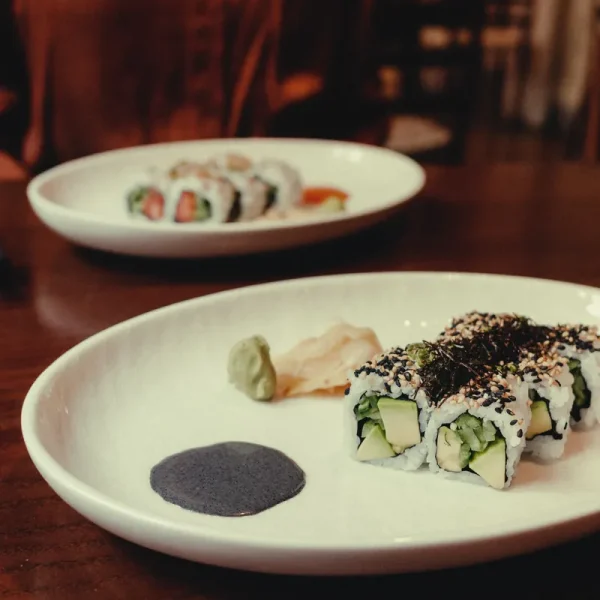 Maki rolls at Nomani Japanese-Korean restaurant in The Chedi Al Bait, Sharjah